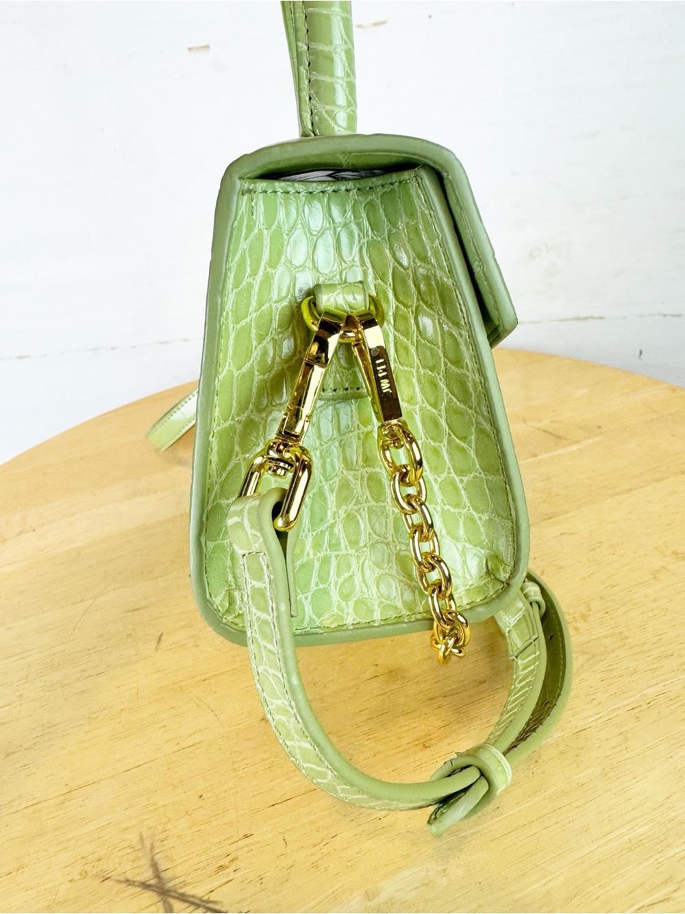 JW Pei | Green Croc Top Handle Crossbody Mini Bag - Picture 8 of 12